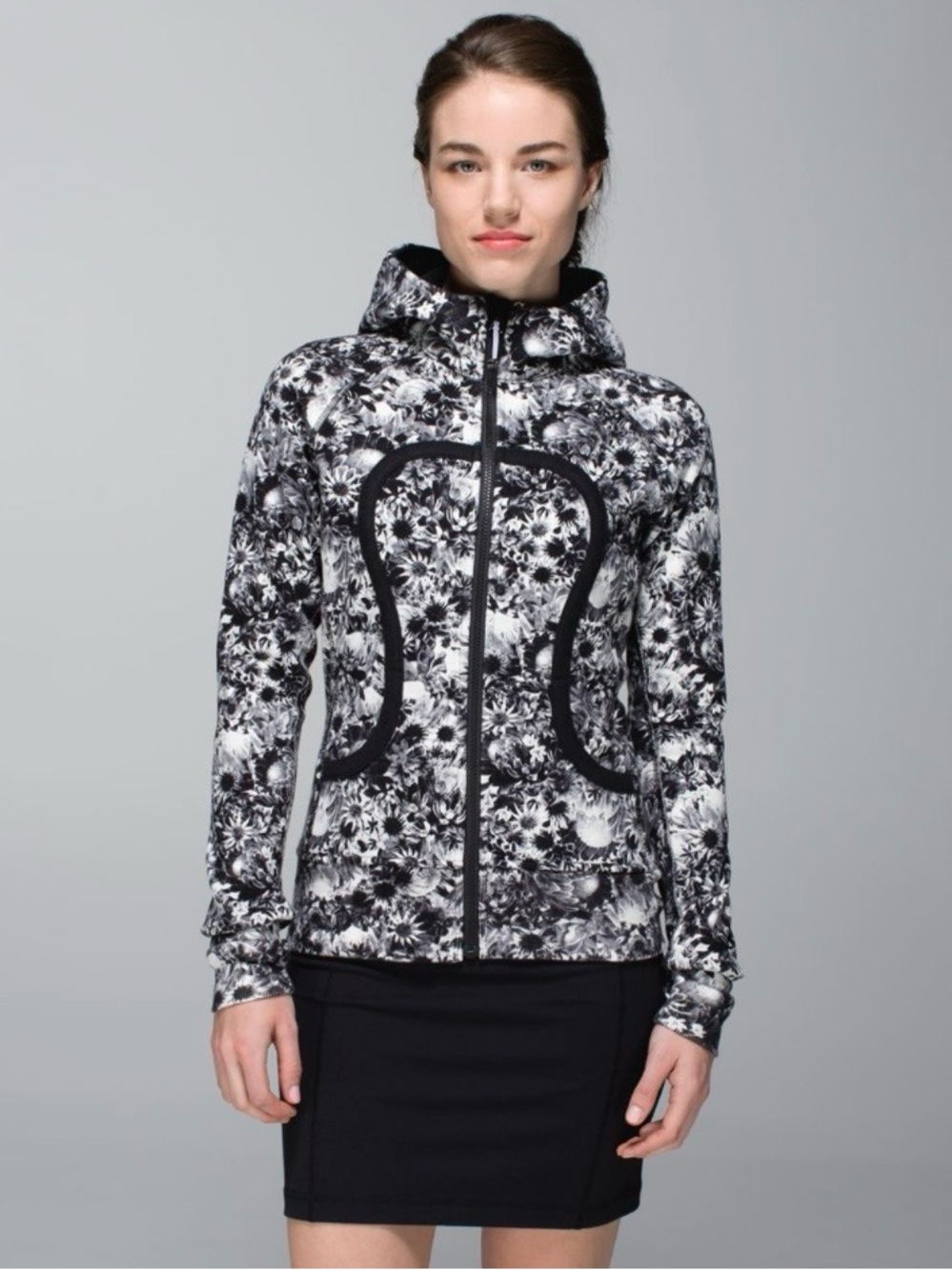 LULULEMON | Scuba Hoodie II Flowabunga Black Angel Blk floral hoody/jacket